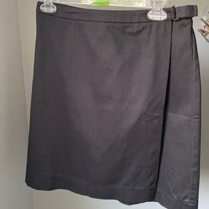 Ann Taylor Loft black short  stretch wrap skirt